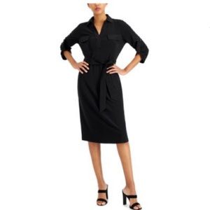 Alfani Tie-Waist Shirtdress